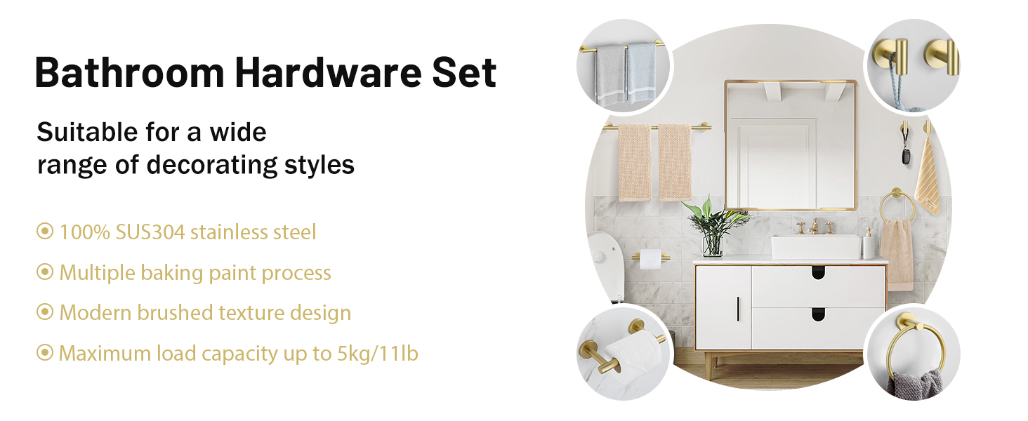 bathroom hardware set