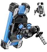 VAZESWIN Motorcycle Fork Stem Phone Mount with Vibration Dampener, Motorcycle Cell Phone Holder w...