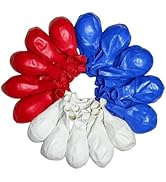 90 Pack Red White Blue Balloons 18 Inch Latex Balloons for Patriotic Party Supplies, Memorial Day...