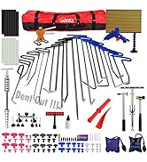 WHDZ Paintless Dent Repair Rods Kit Tools Repair Hammer LED Double Stripe Line Board 21pcs Rods f...