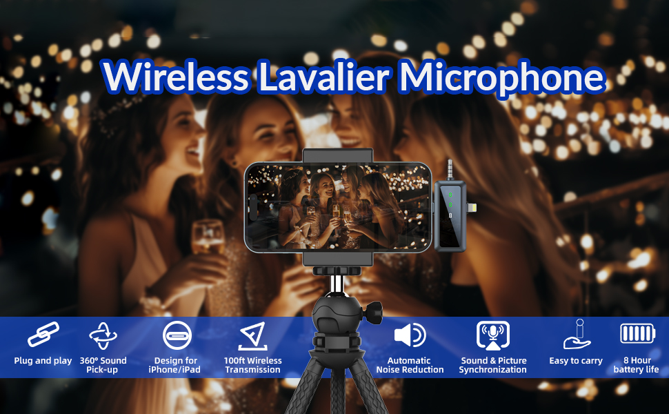 Wireless microphone for iPhone