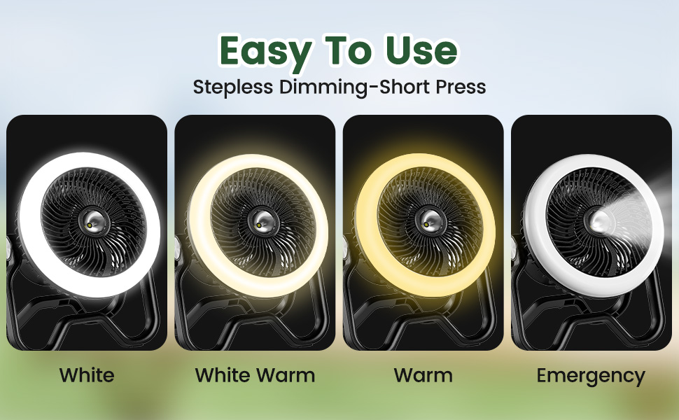 Portable Rechargeable Camping Fan