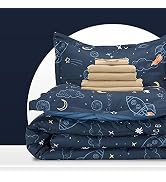 SLEEP ZONE Kids Twin Bedding Comforter Set - Super Cute &amp; Soft Kids Bedding 5 Pieces Set with Com...