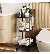 VITVITI Metal Hair Tool Organizer Shelf for Bathroom, 3 Tiers Hair Product Organizer Cart Floor S...