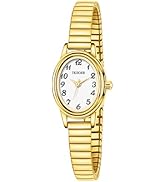 TKIIOER Small Gold Watches for Women, Easy to Read Ladies Analog Watch, 30M Waterproof, Luminous ...