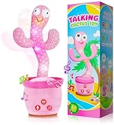 SANJOIN Dancing Talking Cactus Toy for Baby Toddlers, Baby Girl Toys 18 Months+, Volume Adjustabl...