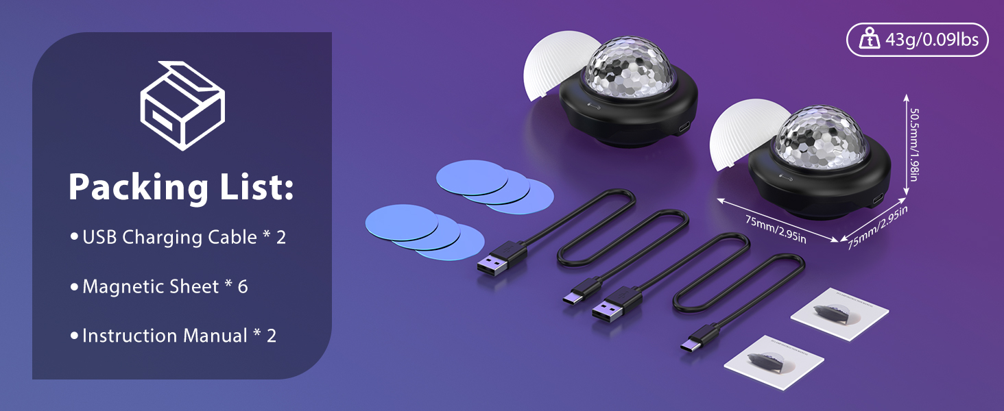 mini usb disco light