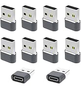 USB to USB C Adapter 10 Pack,USB C Female to A Male OTG Charger Type C Converter for Apple Watch ...