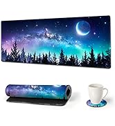 AIMSA Large Gaming Mouse Pad Extended Mouse Pad with Stitched Edge, Keyboard Mouse Mat Non-Slip R...