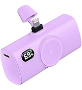 Mini Power Portable Charger for Lightning, 5000mah Power Bank [Digital Display 0%-100%] Backup Ba...