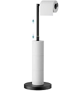 FORIOUS Toilet Paper Holder Stand Adjustable, Free Standing Toilet Paper Holder with Storage, Sta...