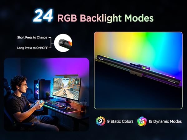 24 RGB Backlight Modes for lmmersive Gaming Ambience