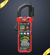 KAIWEETS Smart Digital Clamp Meter with D-Shaped Jaws, Clamp Multimeter with Inrush Current Funct...