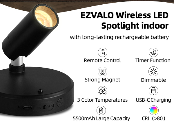 Wireless LED Spotlights Indoor