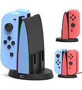 Controller Charging Dock for Nintendo Switch JoyCon, Joy Con Charger Station Compatible with OLED...