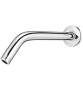Shower Arm with Flange, 8 Inch Chrome Shower Pipe, Wall Mount Replacement Angle Shower Head Exten...