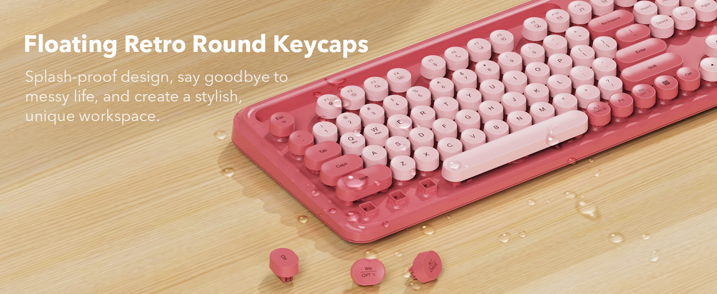 Splash-proof design, say goodbye to messy desk, and create a stylish, unique workspace.