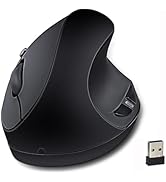 SUNGI Ergonomic Wireless Mouse,Vertical Mouse 2.4GHz Optical Mice with Adjustable DPI for Carpal ...