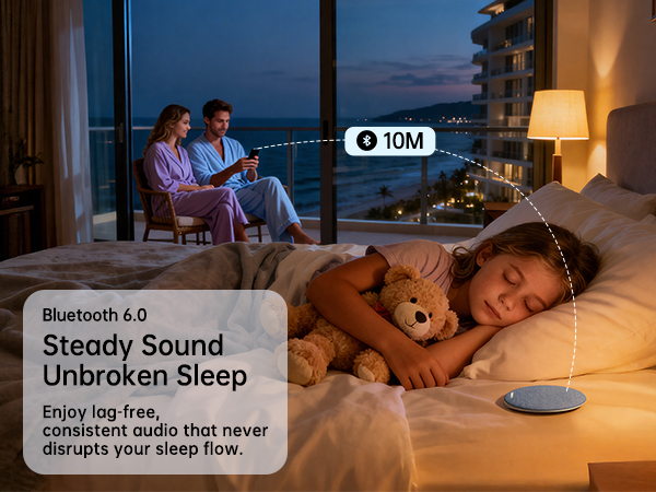 Pillow Speaker for Sleeping, Ultra-Thin Under Pillow White Noise Sound Machine for Side Sleepers