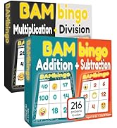 THE BAMBINO TREE Addition and Subtraction + Multiplication and Division Bingo Games - Teacher Des...