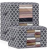 WISELIFE Storage Bags, Large Blanket Clothes Organization and Storage Containers for Bedding, Com...