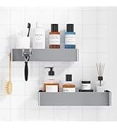 Kitsure Shower Caddy - 2 Pack Adhesive Shower Organizer, Rustproof Metal Shelves, No-Drill Bathro...