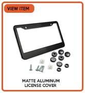 Matte Aluminum License Plate Frame