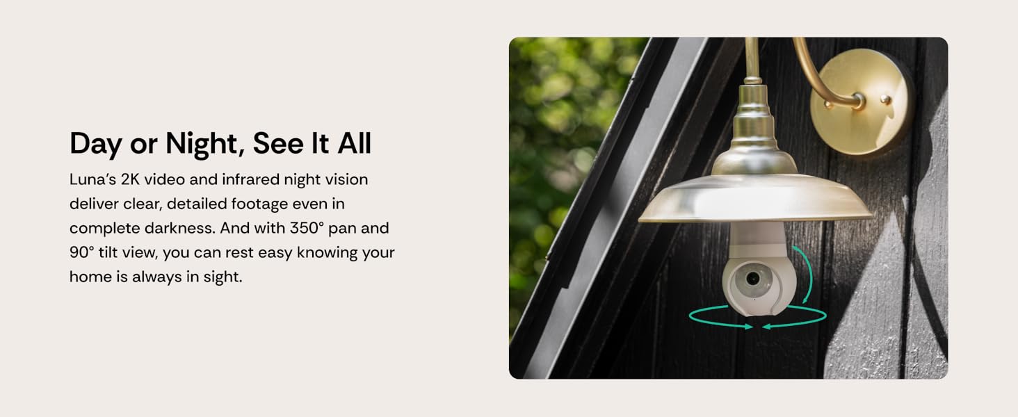 2K Color Night Vision, Intelligent AI Motion Detection, Two-Way Talk, Porch Light Cameras