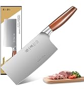 ZHANG XIAO QUAN SINCE 1628 7” Meat Cleaver, Chinese Vegetable Chopper Slicing Knife, Professional...