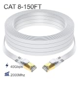 Cat 8 Ethernet Cable 150 FT, Outdoor&amp;Indoor High Speed Heavy Duty Network LAN Internet Cable,SFTP...