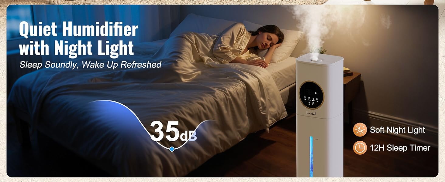 lacidoll Humidifiers for Large Room Home whole house