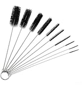 Long Straw Brush, Nylon Pipe Tube Cleaner 8.2-ihch 10 Different Diameters Set of 10