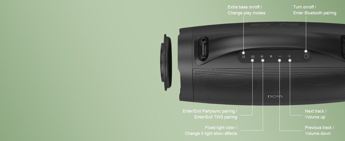 DOSS Extreme Boom Pro bluetooth speaker