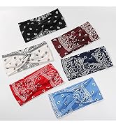 Artilady 6 Pack Wide Boho Headbands for Women - Soft Yoga Elastic Hair Bands for Girls Workout Ru...