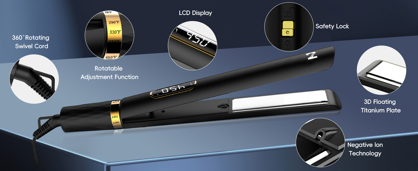 Professional Ionic Flat Iron-Multiple Upgraded Function Designs