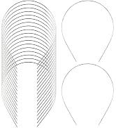 Lawie 20 Pack Bulk 1.5MM Width Thin Silver Plain Blank Hard Metal Headbands Skinny Men Wire Hair ...