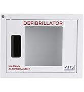 American Hospital Supply AED Cabinet | Defibrillator Wall Mounted Storage Cabinet White | Alarmed...