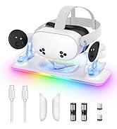Charging Dock for Meta Quest 3S/3, Kinwin Magnetic Charging Station for Oculus Quest 3S/3 Accesso...