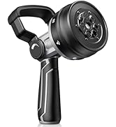 RAINPOINT Heavy Duty Fireman's Hose Nozzle, 7 Modes Water Hose Nozzle with Adjustable Flow Contro...