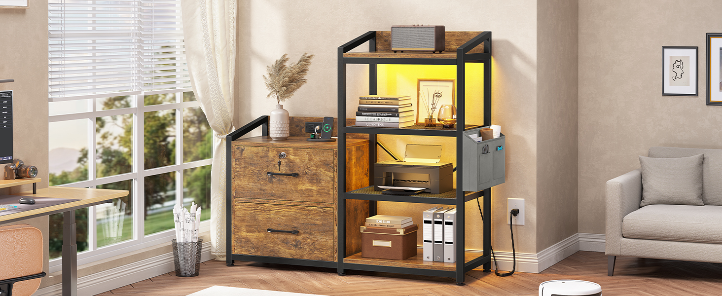 File Cabinet with LED Lights