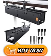 Under Desk Cable Management Tray No Drill, Cable Ties Included