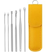 Ear Wax Removal Kit,Ear Cleaner: 6 Pcs Mini Portable Ear Scope with Stainless Steel 360° Spiral E...
