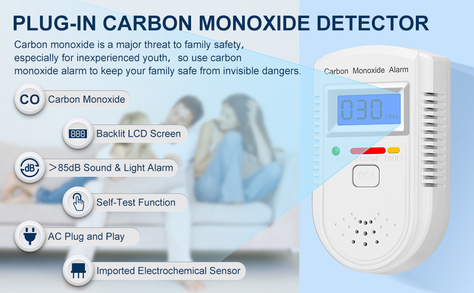 PLUG-IN CARBON MONOXIDE DETECTOR