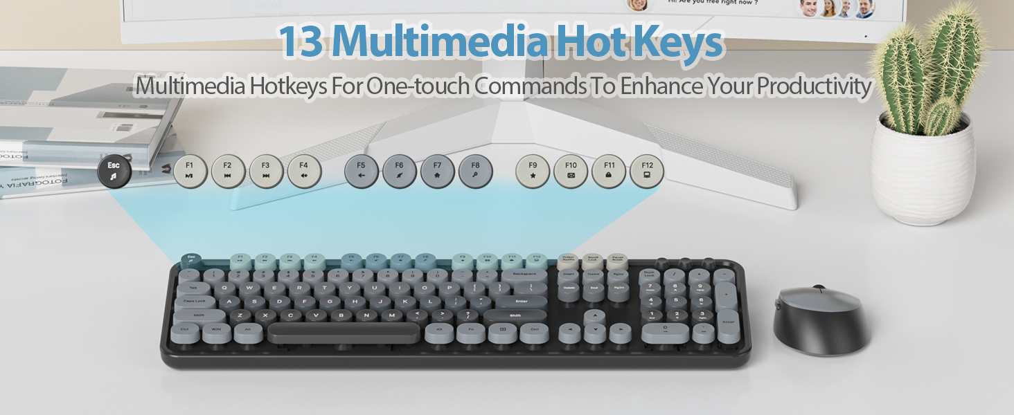 black typewriter keyboard and mouse wireless 