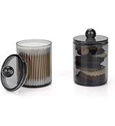 DAPOWER 2 Pack Qtip Holder Vanity Storage Canister for Cotton Ball Cotton Swab Pads Floss, 10-Oun...