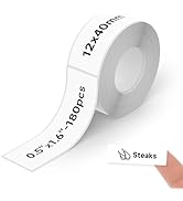 Thermal Labels DETONGER 1/2 Width Compatible Tape Refills Label Stickers Film Coatedfor Label Mak...