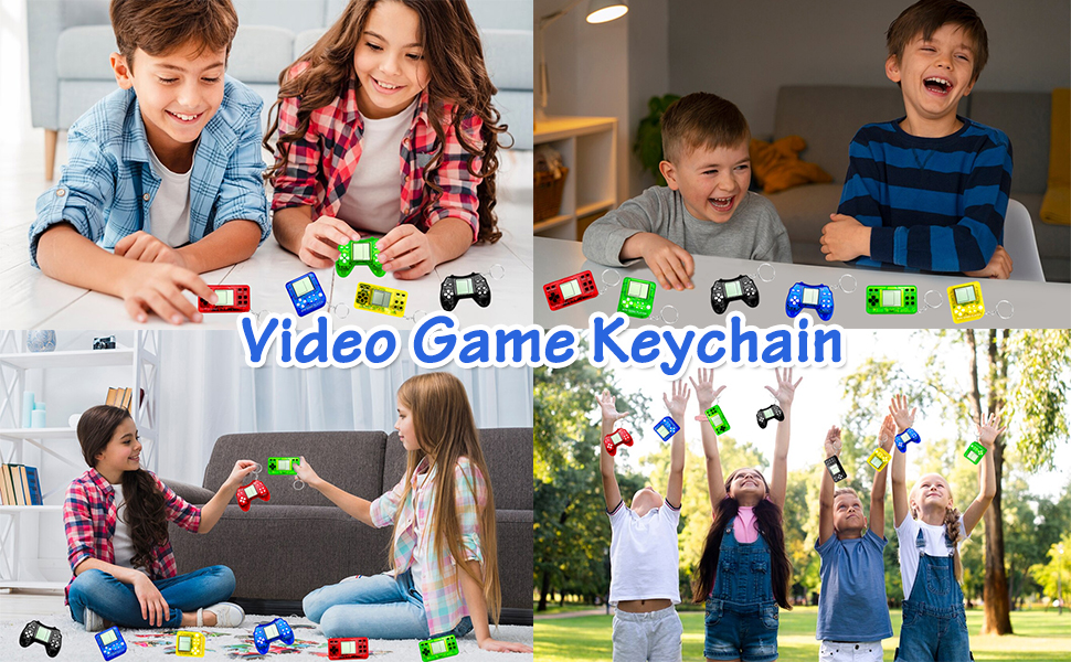 Video Game Party Favors for Kids, Arcade Video Game Keychain Video Game Party Supplies Party Favors