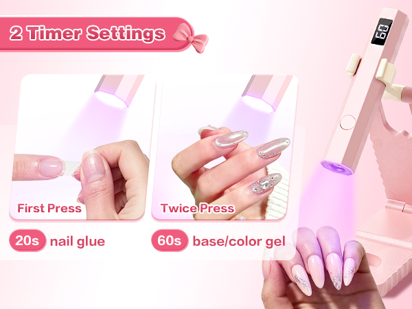 hand-free uv led nail light for gel nail polish with 2 timer setting
