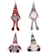 Acronde 4PCS Christmas Gnome Pendant Christmas Tree Pendants Christmas Plush Pendant Christmas Or...