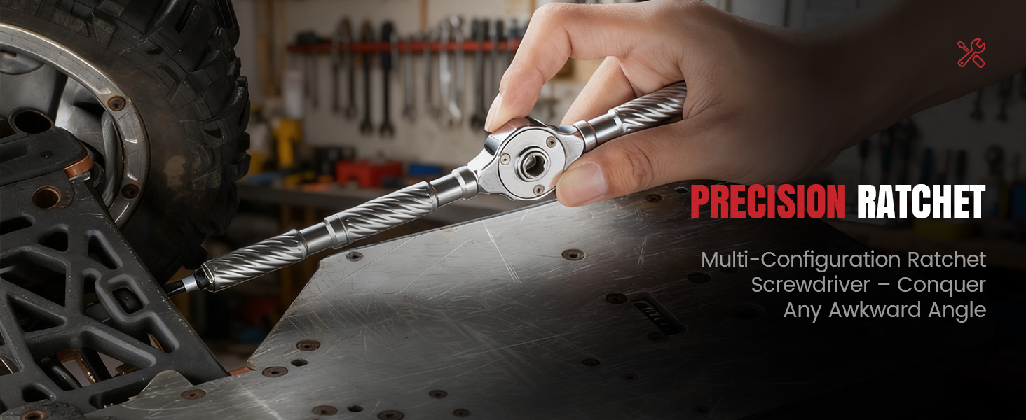 Ratchet Screwdriver Set, magnetic Screwdriver sets, S2 Steel Bits, DIY Combination Flexible Shaft